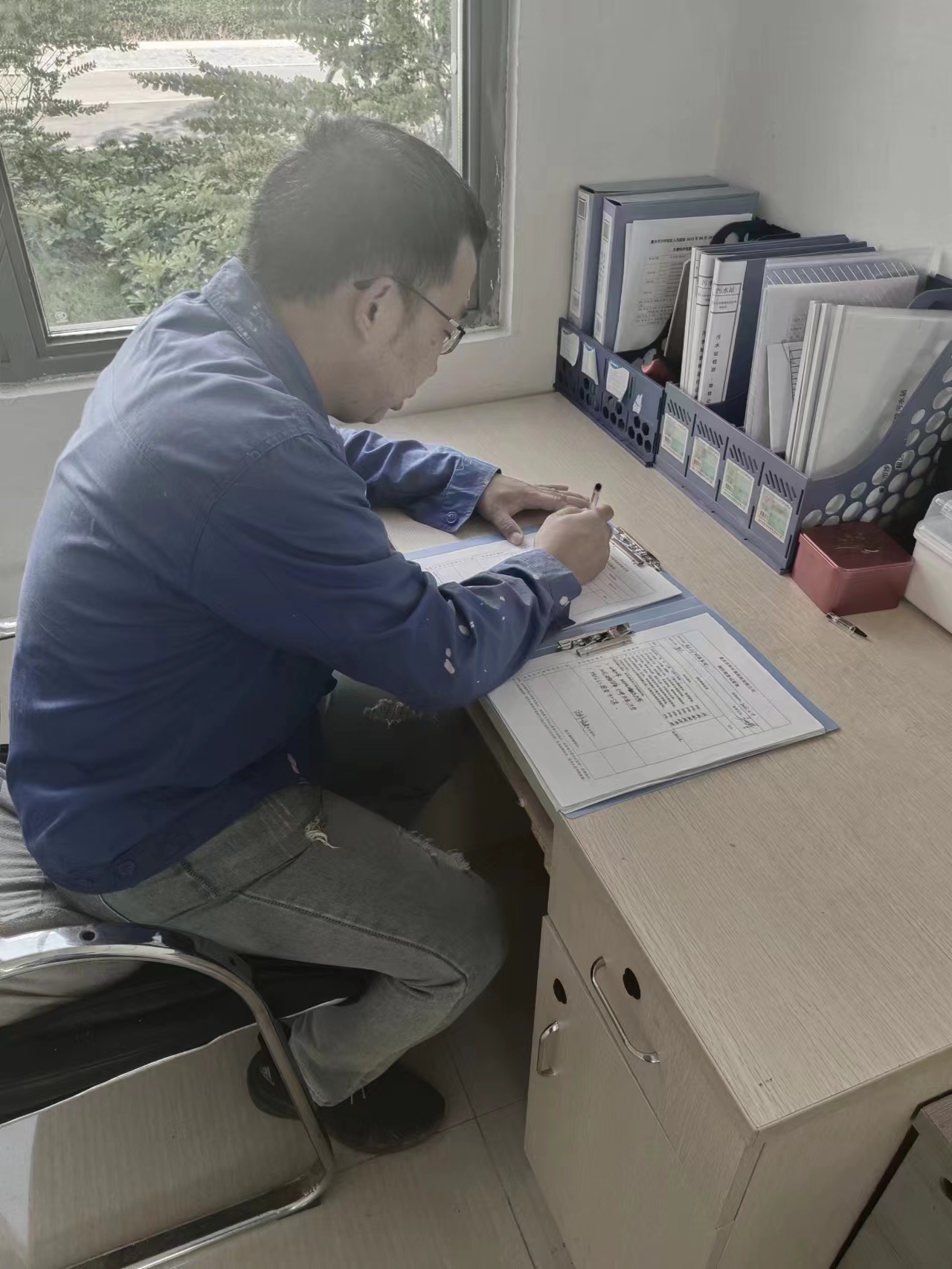 我司沙區(qū)人民醫(yī)院污水運維項目接受安全檢查